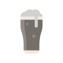 Black beer vector, Feast of Saint Patrick flat icon
