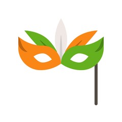 Mask vector, Feast of Saint Patrick flat icon