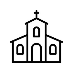 Church vector, Feast of Saint Patrick line icon