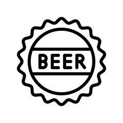 Beer Bottle Cap vector, Feast of Saint Patrick line icon