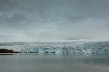 Glacier Nordenskiold in Archipelago of Svalbard in Norway