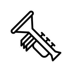 Trumpet vector, Feast of Saint Patrick line icon