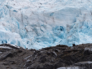 Glacier Nordenskiold in Archipelago of Svalbard in Norway