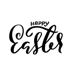 Happy Easter. Handdrawn modern brush lettering. Vector illustration.