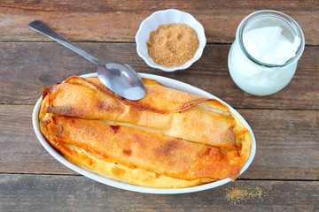 Crepe-Röllchen