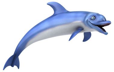 Fun Dolphin - 3D Illustration