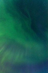 Aurora borealis in the sky.Vertical.