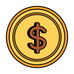 coin money isolated icon
