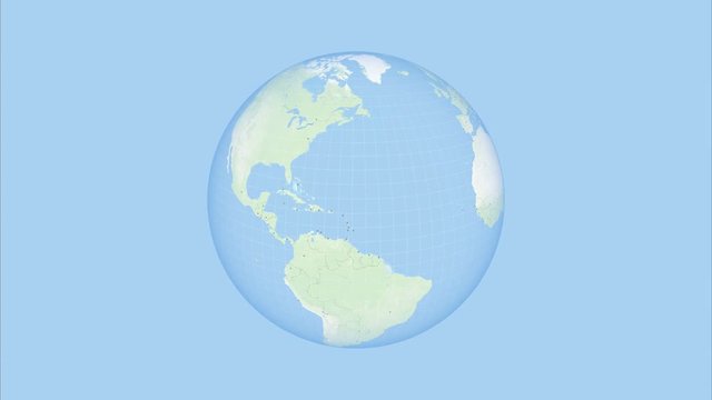Zoom to Canada. State Borders and Capitals. World Zoom Into Canada - Planet Earth. Political Borders of North American Countries: Canada and the USA with Alaska, Mexico. High-Res Texture.