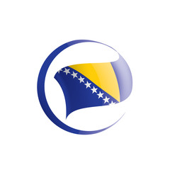 Bosnia and Herzegovina flag, vector illustration on a white background