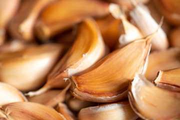 Garlic cloves group, Close up & Macro shot, Selective focus, Spicy & herb vegetable, Healthy concept