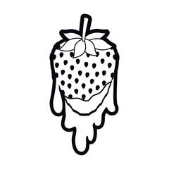 strawberry dripping isolated icon