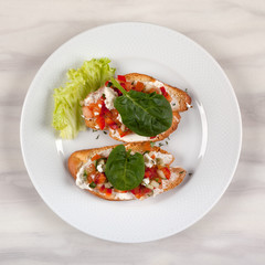 Food in the plate.