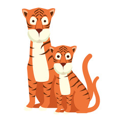 african tigers couple characters