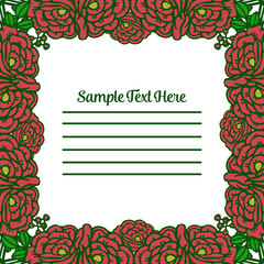 Vector illustration frame white background for write your text hand drawn