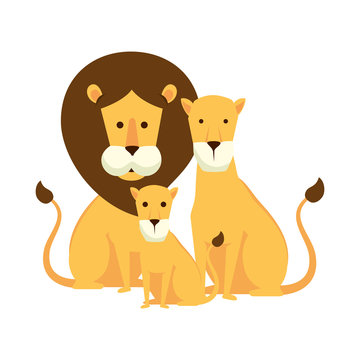 african lions family characters