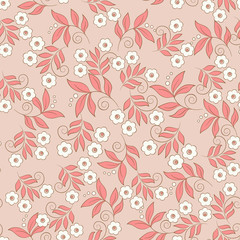 Floral background. Seamless vector pattern