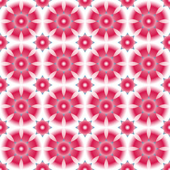 Seamless geometric floral pattern. Spring ornament for use in various fields of design. Colorful illustration. Vector EPS10