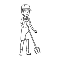 man worker of zoo character