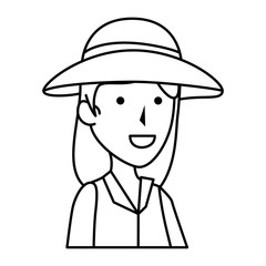 woman worker of zoo character