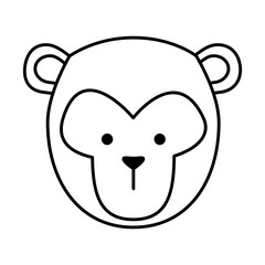 funny monkey wild character