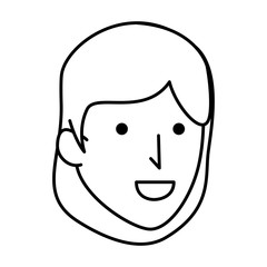 beautiful and young woman head character