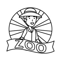 man worker of zoo character