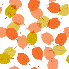 Autumn leaves seamless background material