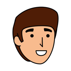 Fototapeta premium young and casual man head character