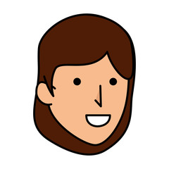 Fototapeta premium beautiful and young woman head character