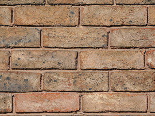 Textured brown brick wall background