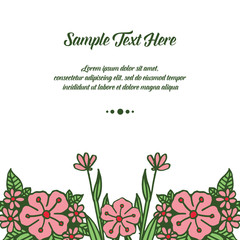 Vector illustration your sample text here with decor frame hand drawn