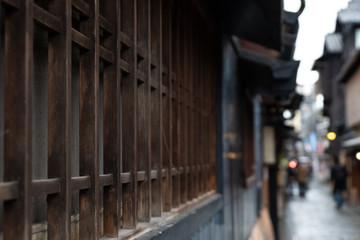 Old japanese stye house and street at kyoto, Japan