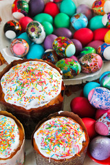 Fototapeta na wymiar Easter eggs, homemade Easter