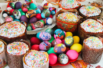 Easter eggs, homemade Easter