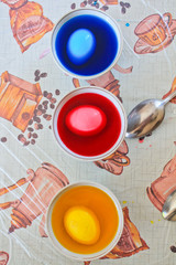 Easter eggs, cooking process