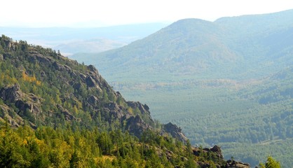 Summer in the Ural mountains is a beautiful and picturesque time