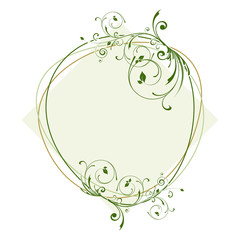 vector illustration of a floral ornament isolated on white background, simple and modern ornament.