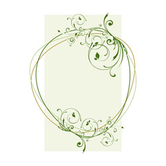vector illustration of a floral ornament isolated on white background, simple and modern ornament.