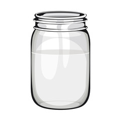 glass transparent vase with water