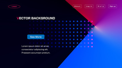 Abstract Colorful Landing Page Template. Aspect Ratio 16:9. EPS 10 Vector.