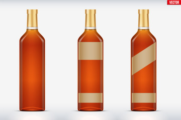 Whiskey bottle set mockup