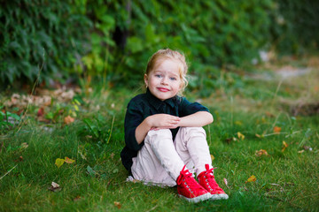 the girl child in the Park shoes