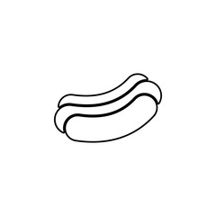 hot dog, sausage icon. Simple thin line, outline vector of food icons for UI and UX, website or mobile application