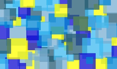 Modernes abstraktes Muster mit Rechtecken blau und gelb