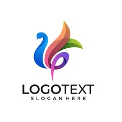 Abstract peacock illustration vector template