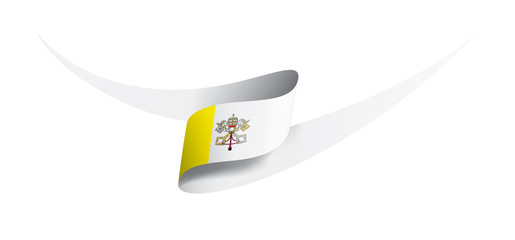 Vatican flag, vector illustration on a white background