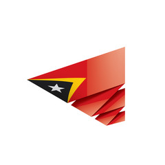 east timor flag, vector illustration on a white background
