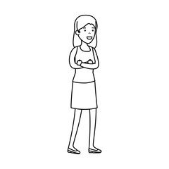 beautiful and young woman character