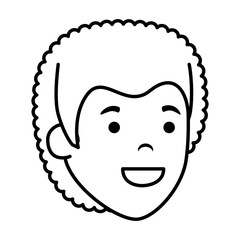 young and casual man head character